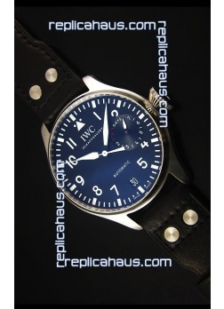IWC Big Pilot IW500901 - Functional Power Reserve Brown Strap Black Dial 1:1 Mirror Watch