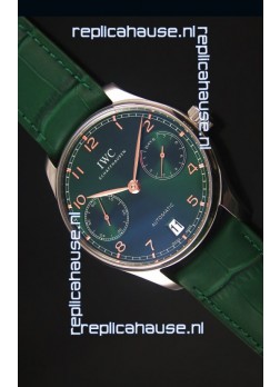 IWC Portugieser Swiss 1:1 Mirror Replica Watch Green Dial Steel Case Watch