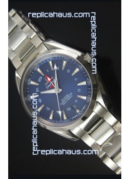 Omega Seamaster COAX GMT Stainless Steel Swiss Watch in Blue Dial