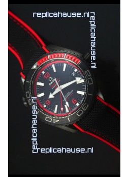 Omega Seamaster Planet Ocean Deep Black Red GMT 1:1 Edition Swiss Replica Watch