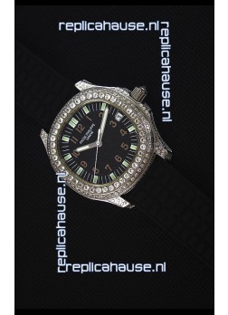 Patek Philippe Aquanaut Swiss Replica Watch with Diamonds Encrusted Casing 