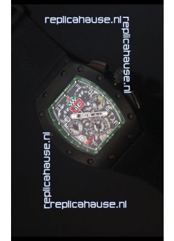 Richard Mille RM011 Filipe Massa PVD Swiss Replica Watch in Black Nylon Strap