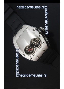 Richard Mille RM053 Tourbillon Pablo Mac Donough Swiss Replica Watch in Titanium Case Black Strap