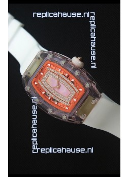 Richard Mille RM07-02 Sapphir Ladies Swiss Replica Watch in Pink Pearl Dial 