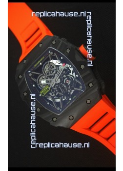 Richard Mille RM035-2 Rafael Nadal Forged Carbon Case with Red Rubber Strap