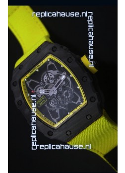 Richard Mille RM35-01 Rafael Nadal Edition Swiss Replica Watch Yellow Nylon Strap