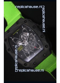 Richard Mille RM35-01 Rafael Nadal Edition Swiss Replica Watch Green Nylon Strap