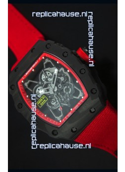 Richard Mille RM35-01 Rafael Nadal Edition Swiss Replica Watch Red Nylon Strap