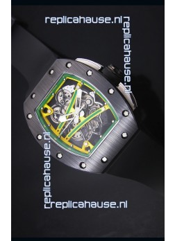 Richard Mille RM061 Ceramic Case Swiss Yellow/Green Bezel Replica Watch