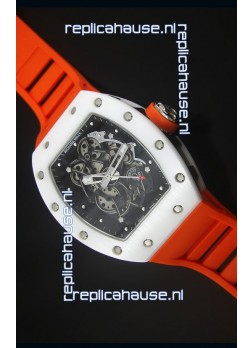 Richard Mille RM055 White Ceramic Case Watch in Black Inner Bezel
