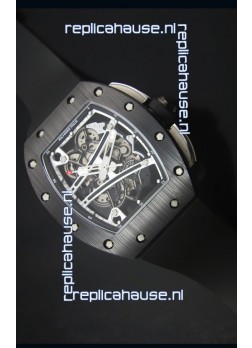 Richard Mille RM061 Ceramic Case Swiss Black and White Bezel Replica Watch