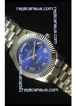 Rolex Day Date Dark Blue Dial Replica Watch 40MM - 3255 Swiss Movement