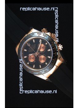 Rolex Daytona 116515 Everose 1:1 Mirror Replica Black Dial Watch 