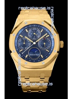 Audemars Piguet Royal Oak Perpetual Calendar Swiss Replica 904L Steel in Yellow Gold Casing