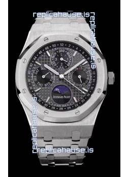 Audemars Piguet Royal Oak Perpetual Calendar Swiss Replica Steel Casing Watch in Grey Dial