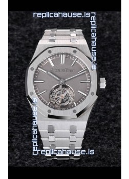 Audemars Piguet Royal Oak Tourbillon 41mm Blue Dial in 904L Casing - Sandblasted Smoked Grey Dial