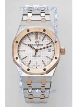 Audemars Piguet Royal Oak 37MM Two Tone White Dial Watch in 3120 Movement - 1:1 Mirror Replica