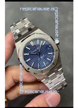 Audemars Piguet Royal Oak 37MM Blue Dial 904L Steel Watch in 3120 Movement - 1:1 Mirror Replica