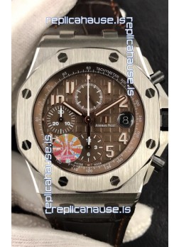 Audemars Piguet Royal Oak Offshore Chronograph Brown Dial 904L Steel - 1:1 Mirror 3126 Movement