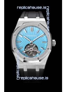 Audemars Piguet Royal Oak Tourbillon 41mm in 904L Casing - Tiffany Blue Tapisserie Dial 1:1 Ultimate Replica