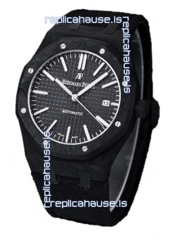 Audemars Piguet Royal Oak Ref.15400 Forged Carbon Casing Watch Black Dial in 1:1 Mirror Replica