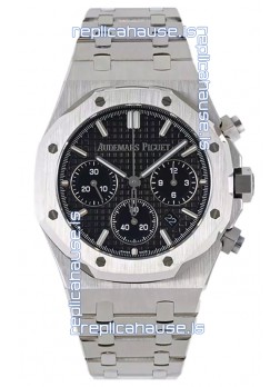 Audemars Piguet Royal Oak Chronograph 1:1 Mirror Replica - 904L Steel in Black Dial 41MM