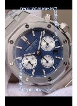 Audemars Piguet Royal Oak Chronograph Blue Dial Steel Strap Swiss Replica Watch