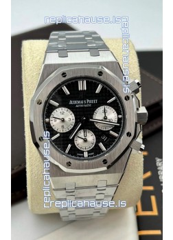 Audemars Piguet Royal Oak Chronograph Black Dial Steel Strap Swiss Replica Watch