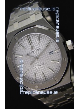 Audemars Piguet Royal Oak 41MM Silver Dial Steel Strap  - 1:1 Mirror Ultimate Edition