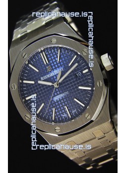 Audemars Piguet Royal Oak 41MM Blue Dial Steel Strap  - 1:1 Mirror Ultimate Edition