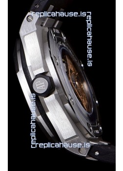 Audemars Piguet Royal Oak Diver Swiss Replica Watch Black Dial 1:1 Quality 3120 Movement 904L Steel 