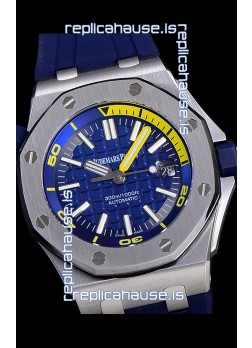 Audemars Piguet Royal Oak Diver Swiss Replica Watch Blue Dial 1:1 Quality 3120 Movement 904L Steel 