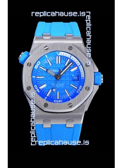Audemars Piguet Royal Oak Diver Swiss Replica Watch Light Blue Dial 1:1 Quality 3120 Movement 904L Steel 