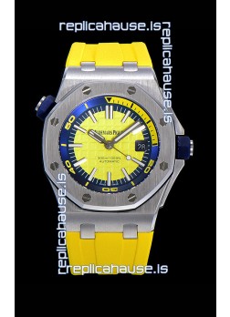 Audemars Piguet Royal Oak Diver Swiss Replica Watch Yellow Dial 1:1 Quality 3120 Movement 904L Steel 