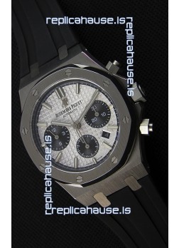 Audemars Piguet Royal Oak Chronograph White Dial Rubber Strap Swiss Replica Watch 