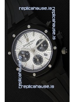 Audemars Piguet Royal Oak Chronograph Silver Toned Dial Black Subdials Swiss Replica Watch