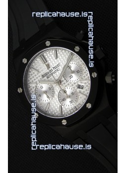 Audemars Piguet Royal Oak Chronograph Silver Toned Dial White Subdials Swiss Replica Watch