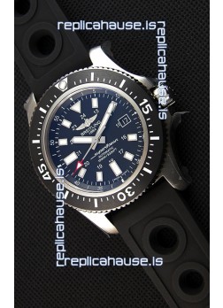 Breitling SuperOcean 44 Special Steel Swiss Replica Watch with Rubber Strap