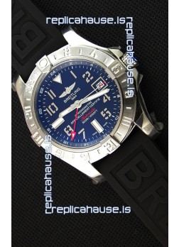 Breitling Avenger II GMT Swiss Replica Watch in Black Dial 1:1 Mirror Replica Version