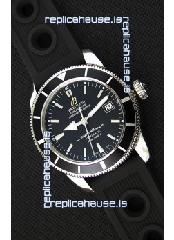 Breitling SuperOcean Heritage II B20 42MM Black Dial Black Bezel Swiss Replica Watch - 1:1 Mirror Edition