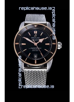 Breitling SuperOcean Heritage II 44MM Black Dial Two Tone 904L Steel 1:1 Mirror Replica