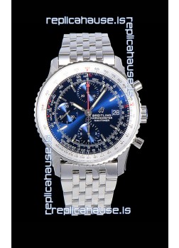 Breitling Navitimer 1 Chronograph 41MM Swiss Watch Blue Dial in 904L Steel - Steel Strap