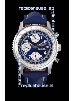 Breitling Navitimer Chronograph 41MM Swiss Replica Watch Blue Dial in 904L Steel Casing