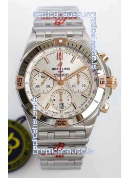 Breitling Chronomat B01 42 Edition Swiss 904L Steel Rose Gold Details with Steel Dial 1:1 Mirror Replica Watch