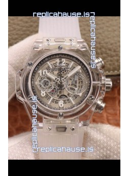 Hublot Big Bang Unico Clear Plexiglass Casing 1:1 Mirror Edition Swiss Replica Watch 