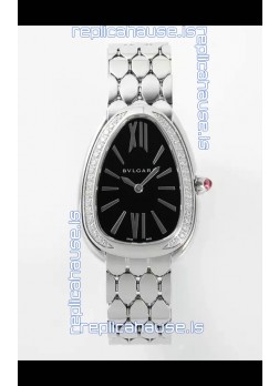 Bvlgari Serpenti Seduttori Edition in Steel Casing Super Clone Watch Black Dial