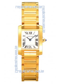 Cartier Tank Francaise Yellow Gold Swiss Quartz Replica Watch 25.70MM
