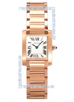 Cartier Tank Francaise Rose Gold Swiss Quartz Replica Watch 25.70MM
