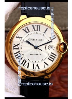 Ballon De Cartier Automatic 1:1 Mirror Replica Yellow Gold in 904L Steel Casing - 42MM