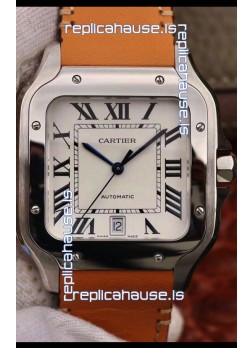 Santos De Cartier  1:1 Mirror Replica - 40MM Leather Strap Watch